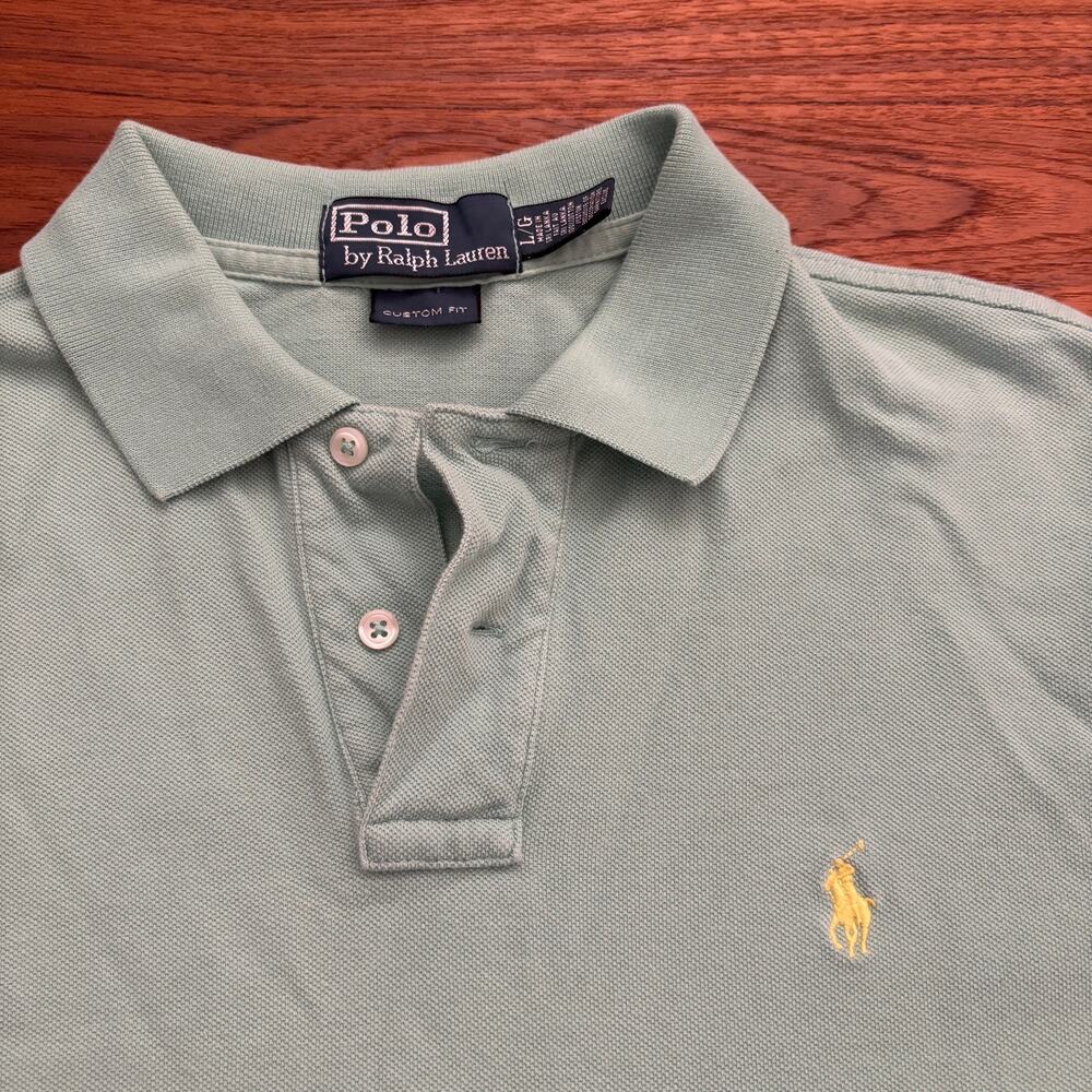 POLO Ralph Lauren Mint Green Short Sleeve Men's Polo Shirt Size Large - Picture 2 of 5